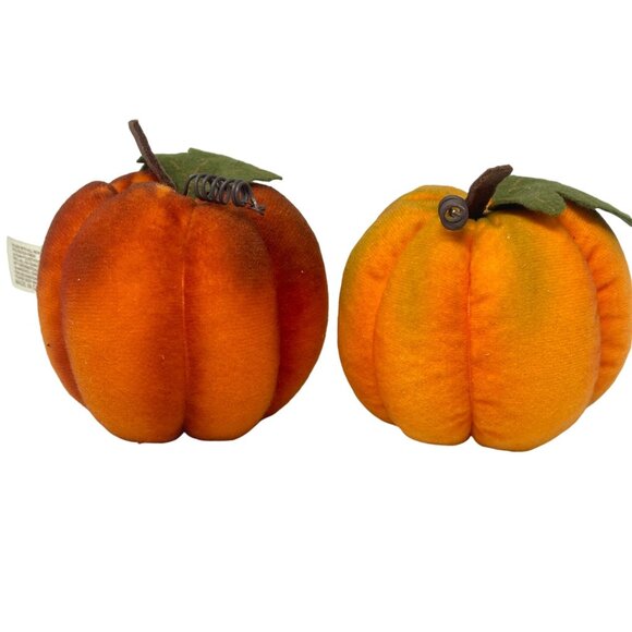 DanDee Collectors Choice Fabric Pumpkin Set Autumn Table Decor - Picture 1 of 7